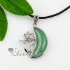 moon flower glass opal jade rose quartz turquoise amethys semi precious stone necklaces pendants design B