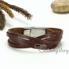 multi layer wrap leather genuine leather bracelets handmade handcraf bracelets jewelry for men and women unisex design D