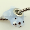 murano glass animal large hole beads for fit charms bracelets light blue