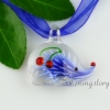 murano glass necklaces hedgehog flowers inside lampwork pendants necklaces with pendants design C
