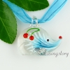 murano glass necklaces hedgehog flowers inside lampwork pendants necklaces with pendants design E