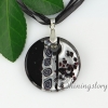 murano lampwork glass foil millefiori round swirled necklaces with pendants design A