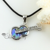 music rainbow abalone sea shell mother of pearl rhinestone pendants for necklaces design B