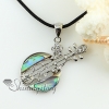 music rainbow abalone sea shell mother of pearl rhinestone pendants for necklaces design C