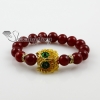 night owl agate turquoise amethyst opalsemi precious stone charm stretch bracelets design A