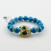 night owl agate turquoise amethyst opalsemi precious stone charm stretch bracelets design B