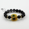 night owl agate turquoise amethyst opalsemi precious stone charm stretch bracelets design D
