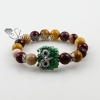 night owl agate turquoise amethyst opalsemi precious stone charm stretch bracelets design E