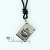 oblong genuine leather locket necklaces with pendants design A
