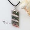 oblong rainbow abalone pink seashell mother of pearl oyster sea shell necklaces pendants design B