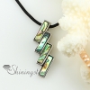 oblong triangle rainbow abalone sea shell mother of pearl sea necklaces pendants design C