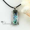 oblong triangle rainbow abalone sea shell mother of pearl sea necklaces pendants design D