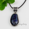 olive fancy color dichroic foil glass necklaces with pendants jewelry silver plated design A