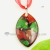 olive lampwork murano glass necklaces pendants jewelry red