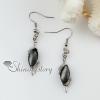 olive seawater rainbow abalone black white oyster shell mother of pearl dangle earrings design A