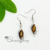 olive teardrop amethyst opal tigereye agate semi precious stone dangle earrings design D