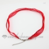 organza ribbon necklaces cord for pendants jewelry red