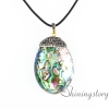 oval mother of pearl pendants rainbow abalone necklaces jewelry sea shell necklaces white oyster shell rainbow abalone shell design B