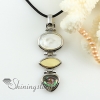oval olive teardrop rainbow abalone pink oyster yellow oyster white oyster shell pendants for necklaces design A