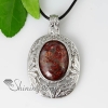 oval openwork semi precious stone rose quartz glass opal necklaces pendants design A