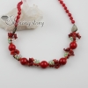 oval semi precious stone jade tigereye rose quartz agate and beads long chain necklaces design D