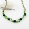 oval semi precious stone jade tigereye rose quartz agate and beads long chain necklaces design G