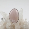 oval semi precious stone natural rose quartz amethyst tiger's-eye finger rings design A