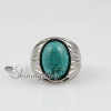 oval semi precious stone natural turquoise finger rings jewelry design B