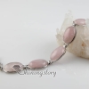 oval semi precious stone rose quartz glass opal charm toggle bracelets jewelry design B