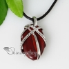oval semi precious stone rose quartz turquoise tiger's-eye agate necklaces pendants design D