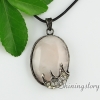 oval tiger's-eye rose quartz amethyst jade rhinestone semi precious stone necklaces with pendants design C