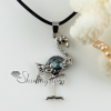 owl peacock rainbow abalone shell rhinestone necklaces pendants design B