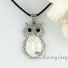 oyster sea shell pendants night owl patchwork rhinestone necklaces other of pearl jewellery design C