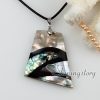patchwork seawater rainbow abalone black oyster shell mother of pearl necklaces pendants design A