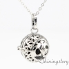 peace sign 3d ball metal volcanic stone essential oil holder necklace diffuser lockets for kids essential oil jewelry wholesale openwork design C