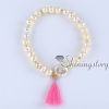 pearl jewellery online real pearl bracelet elastic pearl bracelet tassel bracelet bracelets with tassels design F