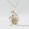 penguin aromatherapy necklace heart locket necklace heart shaped locket necklace lockets with love design D
