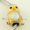 penguin murano glass beads for fit charms bracelets beige