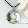 penguin rainbow abalone shell circle necklaces with pendants mother of pearl jewelry design C