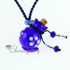empty small glass vial necklace pendants necklace vials for ashes wholesale distributor top quality lampwork glass jewellery hand blowm blue