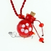 empty small glass vial necklace pendants necklace vials for ashes wholesale distributor top quality lampwork glass jewellery hand blowm red