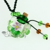 necklace vials for ashes small wish bottle pendant necklace wholesale supplier top quality murano glass with flower jewelry green
