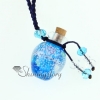 empty small glass vial necklace pendants small wish bottle pendant necklace wholesale supplier venetian lampwork glass with flower jewellery light blue
