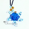 small wish bottle pendant necklace essential oil diffuser necklaces wholesale supplier italian murano glass jewelry light blue