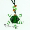 small wish bottle pendant necklace essential oil diffuser necklaces wholesale supplier italian murano glass jewelry green