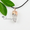 quartz rock crystal semi precious stone necklaces pendants design B
