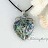 rainbow abalone sea shell heart pendants oval openwork patchwork necklaces mop jewellery design B