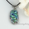 rainbow abalone sea shell heart pendants oval openwork patchwork necklaces mop jewellery design C