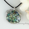 rainbow abalone sea shell rhinestone olive oval heart round openwork patchwork necklaces with pendants design B