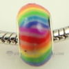 rainbow polymer clay beads for fit charms bracelets assorted
